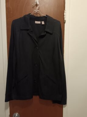 Chico's Black Women's Shacket Chicos Size 2 Fits Like Xl